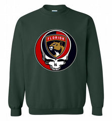 NHL TEAM FLORIDA PANTHERS X GRATEFUL DEAD LOGO BAND Crewneck Sweatshirt - zezetee NHL TEAM FLORIDA PANTHERS X GRATEFUL DEAD LOGO BAND Crewneck Sweatshirt - zezetee
