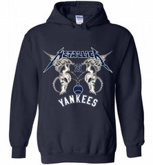 Metallica New York Yankees Logo Hoodie - zezetee Metallica New York Yankees Logo Hoodie - zezetee