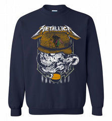 Metallica Skull Snake Chicago Blackhawks Crewneck Sweatshirt - zezetee Metallica Skull Snake Chicago Blackhawks Crewneck Sweatshirt - zezetee