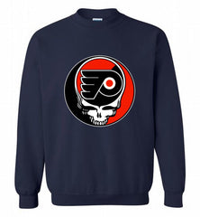 NHL TEAM PHILADELPHIA FLYERS X GRATEFUL DEAD LOGO BAND Crewneck Sweatshirt - zezetee NHL TEAM PHILADELPHIA FLYERS X GRATEFUL DEAD LOGO BAND Crewneck Sweatshirt - zezetee