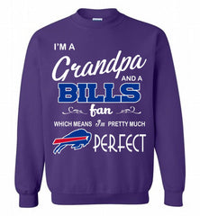 I'M A Grandpa And A Buffalo Bills Pretty Much Perfect Crewneck Sweatshirt - zezetee I'M A Grandpa And A Buffalo Bills Pretty Much Perfect Crewneck Sweatshirt - zezetee