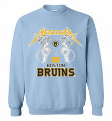 Metallica Boston Bruins Logo Crewneck Sweatshirt - zezetee Metallica Boston Bruins Logo Crewneck Sweatshirt - zezetee