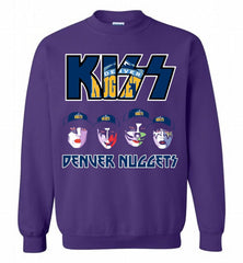 Kiss Denver Nuggets Logo Crewneck Sweatshirt - zezetee Kiss Denver Nuggets Logo Crewneck Sweatshirt - zezetee