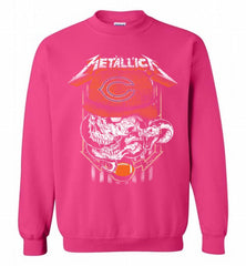 Metallica Skull Snake Chicago Bears Crewneck Sweatshirt - zezetee Metallica Skull Snake Chicago Bears Crewneck Sweatshirt - zezetee
