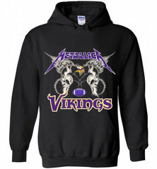 Metallica Minnesota Vikings Logo Hoodie - zezetee Metallica Minnesota Vikings Logo Hoodie - zezetee