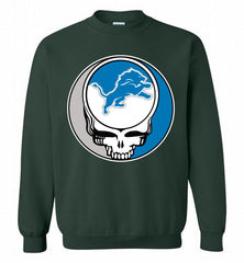 Detroit Lions Grateful Dead Logo Band Crewneck Sweatshirt - zezetee Detroit Lions Grateful Dead Logo Band Crewneck Sweatshirt - zezetee