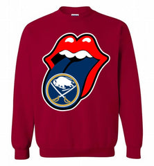 Buffalo Sabres  x The Rolling Stones Logo Crewneck Sweatshirt - zezetee Buffalo Sabres  x The Rolling Stones Logo Crewneck Sweatshirt - zezetee