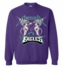 Metallica Philadelphia Eagles Logo Crewneck Sweatshirt - zezetee Metallica Philadelphia Eagles Logo Crewneck Sweatshirt - zezetee