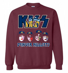 Kiss Denver Nuggets Logo Crewneck Sweatshirt - zezetee Kiss Denver Nuggets Logo Crewneck Sweatshirt - zezetee