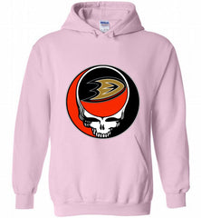 NHL TEAM ANAHEIM DUCKS X GRATEFUL DEAD LOGO BAND Hoodie - zezetee NHL TEAM ANAHEIM DUCKS X GRATEFUL DEAD LOGO BAND Hoodie - zezetee