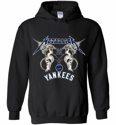 Metallica New York Yankees Logo Hoodie - zezetee Metallica New York Yankees Logo Hoodie - zezetee