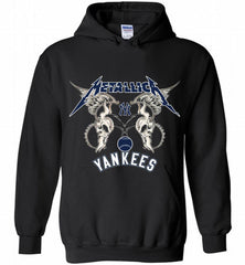 Metallica New York Yankees Logo Hoodie - zezetee Metallica New York Yankees Logo Hoodie - zezetee