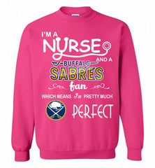 I'M A Nurse And A Buffalo Sabres Fans Gift Crewneck Sweatshirt - zezetee I'M A Nurse And A Buffalo Sabres Fans Gift Crewneck Sweatshirt - zezetee