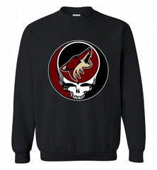 NHL TEAM ARIZONA COYOTES X GRATEFUL DEAD LOGO BAND Crewneck Sweatshirt - zezetee NHL TEAM ARIZONA COYOTES X GRATEFUL DEAD LOGO BAND Crewneck Sweatshirt - zezetee