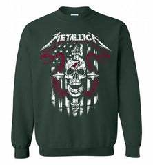Metallica Snake Skull Arizona Coyotes Logo Crewneck Sweatshirt - zezetee Metallica Snake Skull Arizona Coyotes Logo Crewneck Sweatshirt - zezetee
