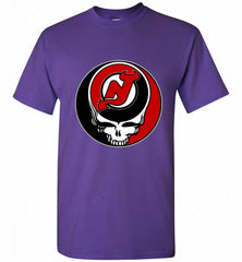 NHL TEAM NEW JERSEY DEVILS X GRATEFUL DEAD LOGO BAND Shirt - zezetee NHL TEAM NEW JERSEY DEVILS X GRATEFUL DEAD LOGO BAND Shirt - zezetee