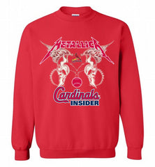 Metallica St Louis Cardinals Logo Crewneck Sweatshirt - zezetee Metallica St Louis Cardinals Logo Crewneck Sweatshirt - zezetee