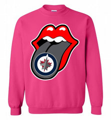 Winnipeg Jets  x The Rolling Stones Logo Crewneck Sweatshirt - zezetee Winnipeg Jets  x The Rolling Stones Logo Crewneck Sweatshirt - zezetee