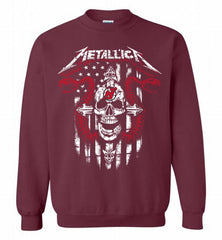 Metallica Snake Skull New Jersey Devils Logo Crewneck Sweatshirt - zezetee Metallica Snake Skull New Jersey Devils Logo Crewneck Sweatshirt - zezetee
