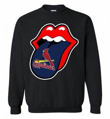 St Louis Cardinals  x The Rolling Stones Logo Crewneck Sweatshirt - zezetee St Louis Cardinals  x The Rolling Stones Logo Crewneck Sweatshirt - zezetee