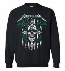 Metallica Boston Celtics Logo Crewneck Sweatshirt - zezetee Metallica Boston Celtics Logo Crewneck Sweatshirt - zezetee