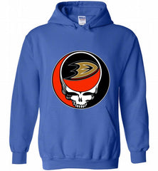 NHL TEAM ANAHEIM DUCKS X GRATEFUL DEAD LOGO BAND Hoodie - zezetee NHL TEAM ANAHEIM DUCKS X GRATEFUL DEAD LOGO BAND Hoodie - zezetee