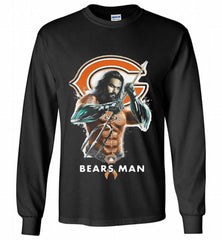 AQUAMAN CHICAGO BEARS MAN Gildan Long Shirt - zezetee AQUAMAN CHICAGO BEARS MAN Gildan Long Shirt - zezetee