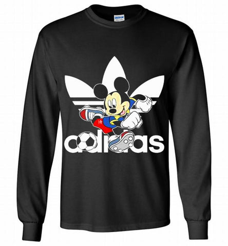 ADIDAS FOOTBALL MICKEY MOUSE DISNEY SPORTS Gildan Long Shirt - zezetee ADIDAS FOOTBALL MICKEY MOUSE DISNEY SPORTS Gildan Long Shirt - zezetee