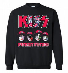 Kiss Detroit Pistons Logo Crewneck Sweatshirt - zezetee Kiss Detroit Pistons Logo Crewneck Sweatshirt - zezetee