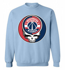 Washington Wizards Grateful Dead Logo Band Crewneck Sweatshirt - zezetee Washington Wizards Grateful Dead Logo Band Crewneck Sweatshirt - zezetee