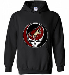 NHL TEAM ARIZONA COYOTES X GRATEFUL DEAD LOGO BAND Hoodie - zezetee NHL TEAM ARIZONA COYOTES X GRATEFUL DEAD LOGO BAND Hoodie - zezetee