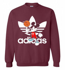 ADIDAS BASKETBALL MICKEY MOUSE DISNEY SPORTS Crewneck Sweatshirt - zezetee ADIDAS BASKETBALL MICKEY MOUSE DISNEY SPORTS Crewneck Sweatshirt - zezetee