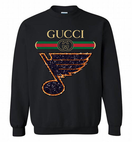 Gucci St Louis Blues Logo Crewneck Sweatshirt - zezetee Gucci St Louis Blues Logo Crewneck Sweatshirt - zezetee