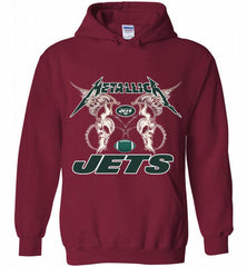 Metallica New York Jets Logo Hoodie - zezetee Metallica New York Jets Logo Hoodie - zezetee