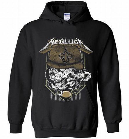 Metallica Skull Snake New Orleans Saints Hoodie - zezetee Metallica Skull Snake New Orleans Saints Hoodie - zezetee