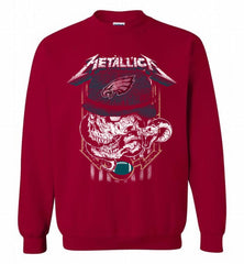 Metallica Skull Snake Philadelphia Eagles Crewneck Sweatshirt - zezetee Metallica Skull Snake Philadelphia Eagles Crewneck Sweatshirt - zezetee
