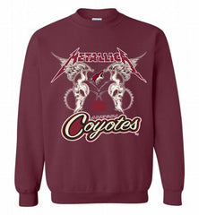 Metallica Arizona Coyotes Logo Crewneck Sweatshirt - zezetee Metallica Arizona Coyotes Logo Crewneck Sweatshirt - zezetee