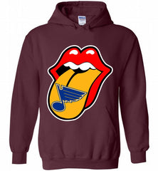 St Louis Blues  x The Rolling Stones Logo Hoodie - zezetee St Louis Blues  x The Rolling Stones Logo Hoodie - zezetee