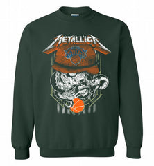 Metallica Skull Snake New York Knicks Crewneck Sweatshirt - zezetee Metallica Skull Snake New York Knicks Crewneck Sweatshirt - zezetee