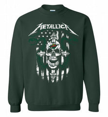Metallica Snake Skull Minnesota Wild Logo Crewneck Sweatshirt - zezetee Metallica Snake Skull Minnesota Wild Logo Crewneck Sweatshirt - zezetee