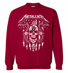 Metallica Snake Skull Oakland Raiders Logo Crewneck Sweatshirt - zezetee Metallica Snake Skull Oakland Raiders Logo Crewneck Sweatshirt - zezetee