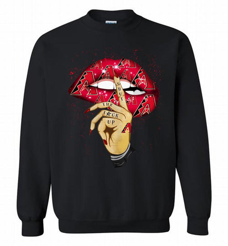 MLB Arizona Lip Shut The Fuck Up Crewneck Sweatshirt - zezetee MLB Arizona Lip Shut The Fuck Up Crewneck Sweatshirt - zezetee