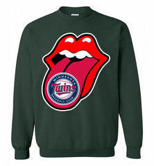 Minnesota Twins  x The Rolling Stones Logo Crewneck Sweatshirt - zezetee Minnesota Twins  x The Rolling Stones Logo Crewneck Sweatshirt - zezetee