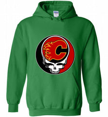 NHL TEAM CALGARY FLAMES X GRATEFUL DEAD LOGO BAND Hoodie - zezetee NHL TEAM CALGARY FLAMES X GRATEFUL DEAD LOGO BAND Hoodie - zezetee