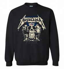 Metallica We Don't Give A Shit Blue Jackets Crewneck Sweatshirt - zezetee Metallica We Don't Give A Shit Blue Jackets Crewneck Sweatshirt - zezetee