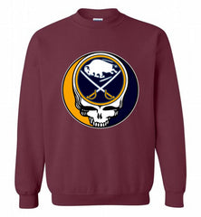 NHL TEAM BUFFALO SABRES X GRATEFUL DEAD LOGO BAND Crewneck Sweatshirt - zezetee NHL TEAM BUFFALO SABRES X GRATEFUL DEAD LOGO BAND Crewneck Sweatshirt - zezetee