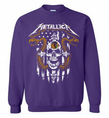 Metallica Snake Skull Chicago Blackhawks Logo Crewneck Sweatshirt - zezetee Metallica Snake Skull Chicago Blackhawks Logo Crewneck Sweatshirt - zezetee