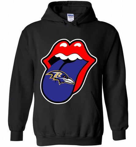 Baltimore Ravens x The Rolling Stones Logo Hoodie - zezetee Baltimore Ravens x The Rolling Stones Logo Hoodie - zezetee