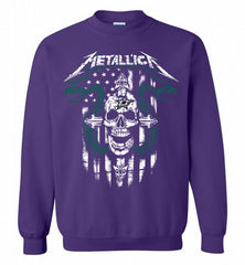 Metallica Snake Skull Dallas Stars Logo Crewneck Sweatshirt - zezetee Metallica Snake Skull Dallas Stars Logo Crewneck Sweatshirt - zezetee