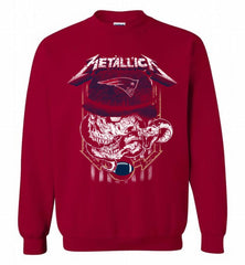 Metallica Skull Snake New England Patriots Crewneck Sweatshirt - zezetee Metallica Skull Snake New England Patriots Crewneck Sweatshirt - zezetee